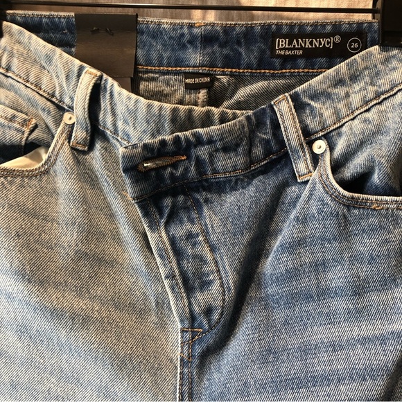 NWT BLANKNYC jeans Baxter limited edition wide leg asymmetrical waist size 26 - Picture 2 of 8